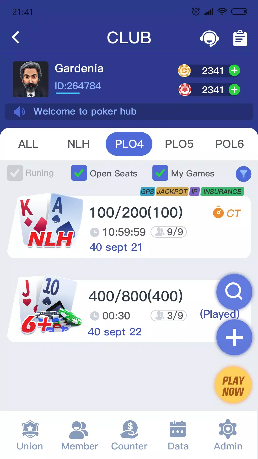 Poker Hub 螢幕截圖 1