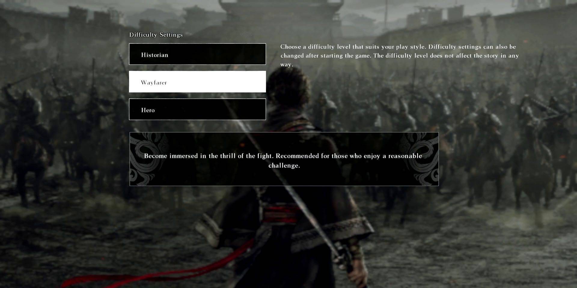 Dynasty Warriors: Origins Difficulty Settings