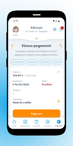 Schermata EOLO-app 2