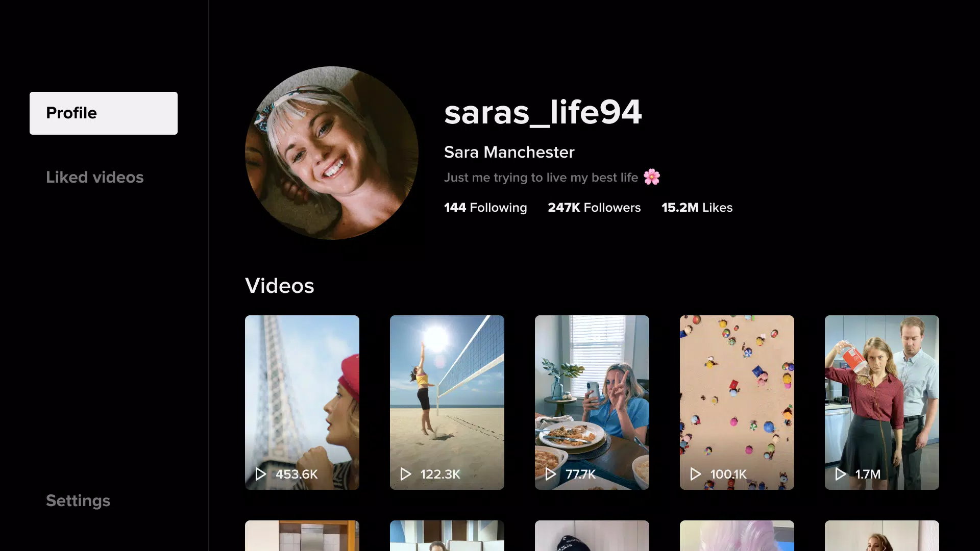 TikTok for Android TV Screenshot 3