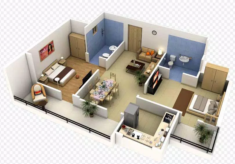 3D small house design स्क्रीनशॉट 0