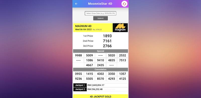 4D Live Draw Results Captura de tela 0