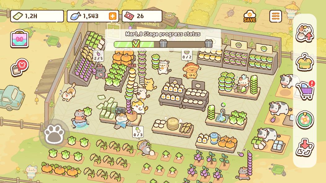 Cat Mart: Cute Grocery Shop Mod Schermafbeelding 3