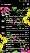 SMS Messages Glass BlackFlower Tangkapan skrin 2