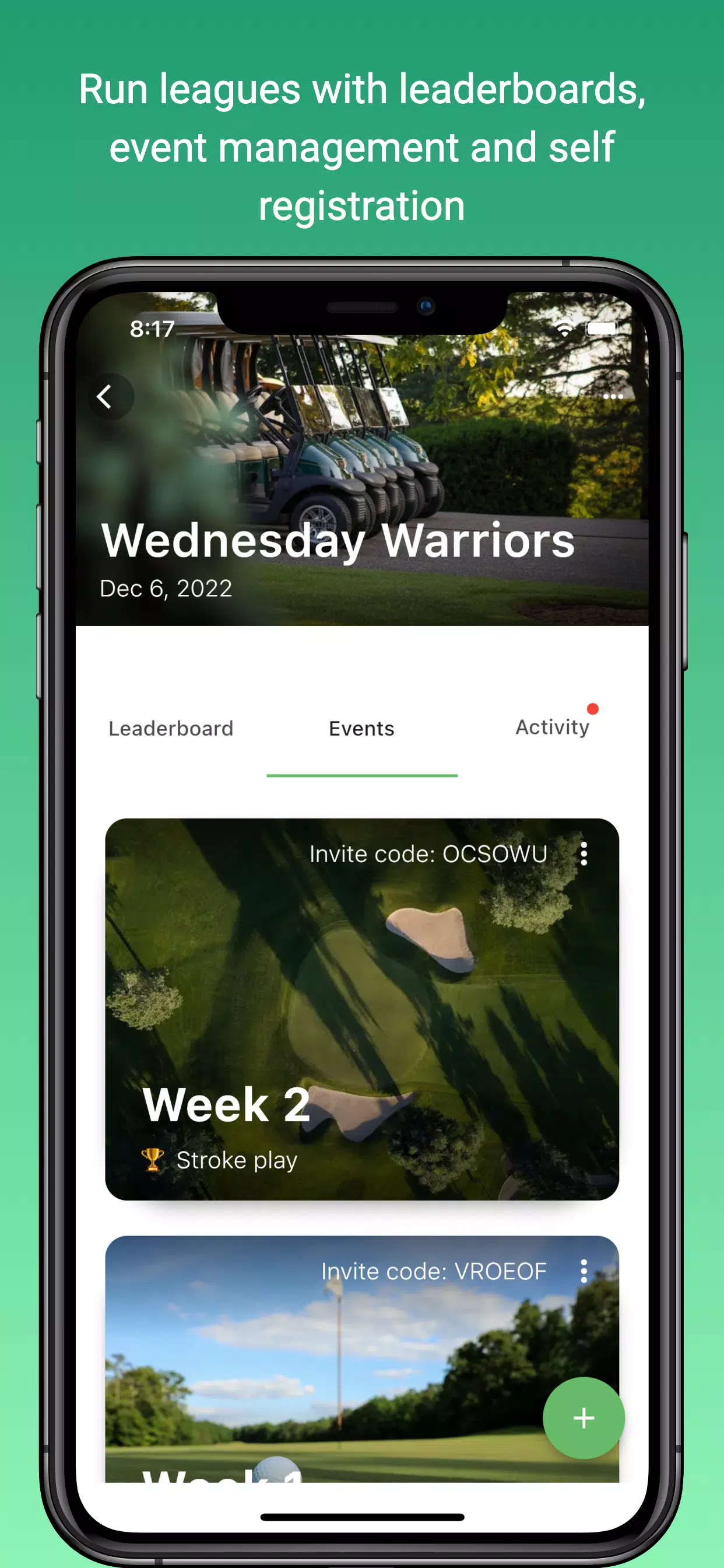 Squabbit - Golf Tournament App スクリーンショット 0