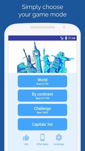 Capitals of the countries Quiz 螢幕截圖 3
