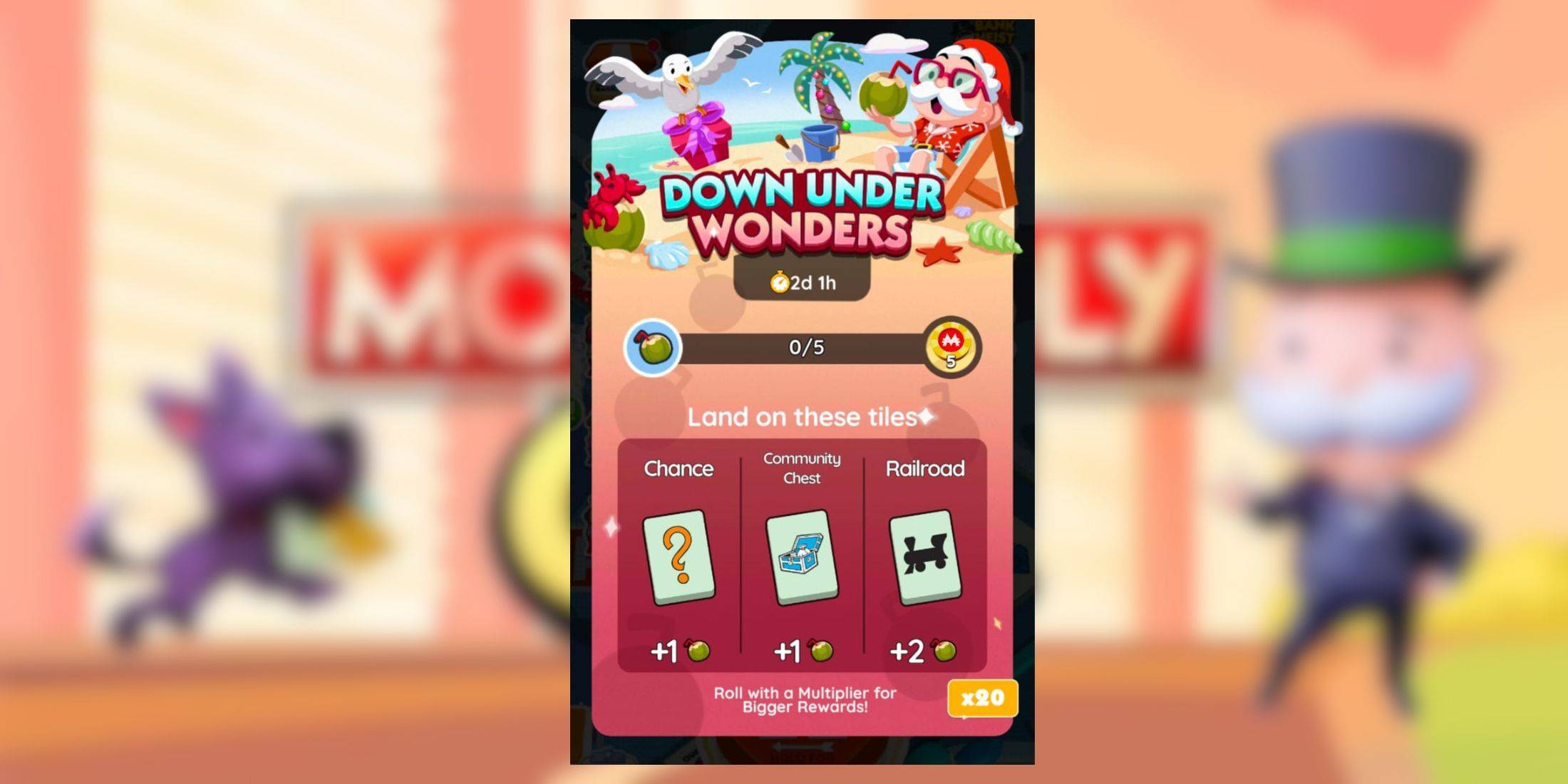 Monopoly Go: Down Under Wonder Rewards and Milestones