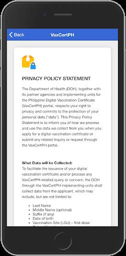 VaxCertPH スクリーンショット 1