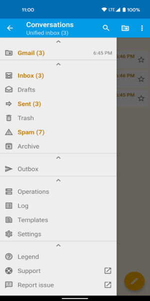 FairEmail, privacy aware email Tangkapan skrin 1