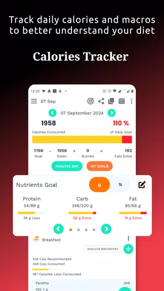 Food Tracker & Calorie Counter 螢幕截圖 0