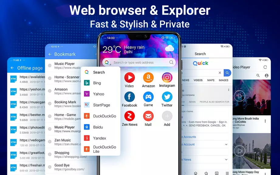 Navegador web: privacidad, luz Captura de pantalla 0