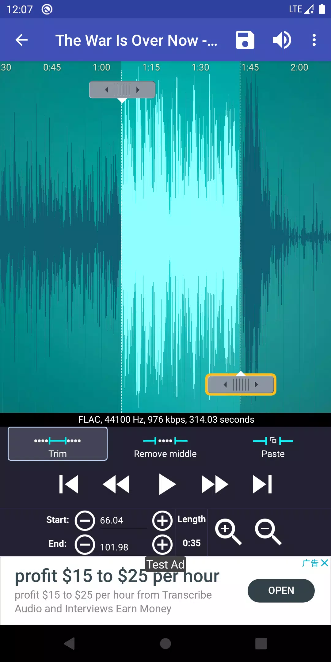 Ringtone Maker:crea tono Captura de pantalla 1