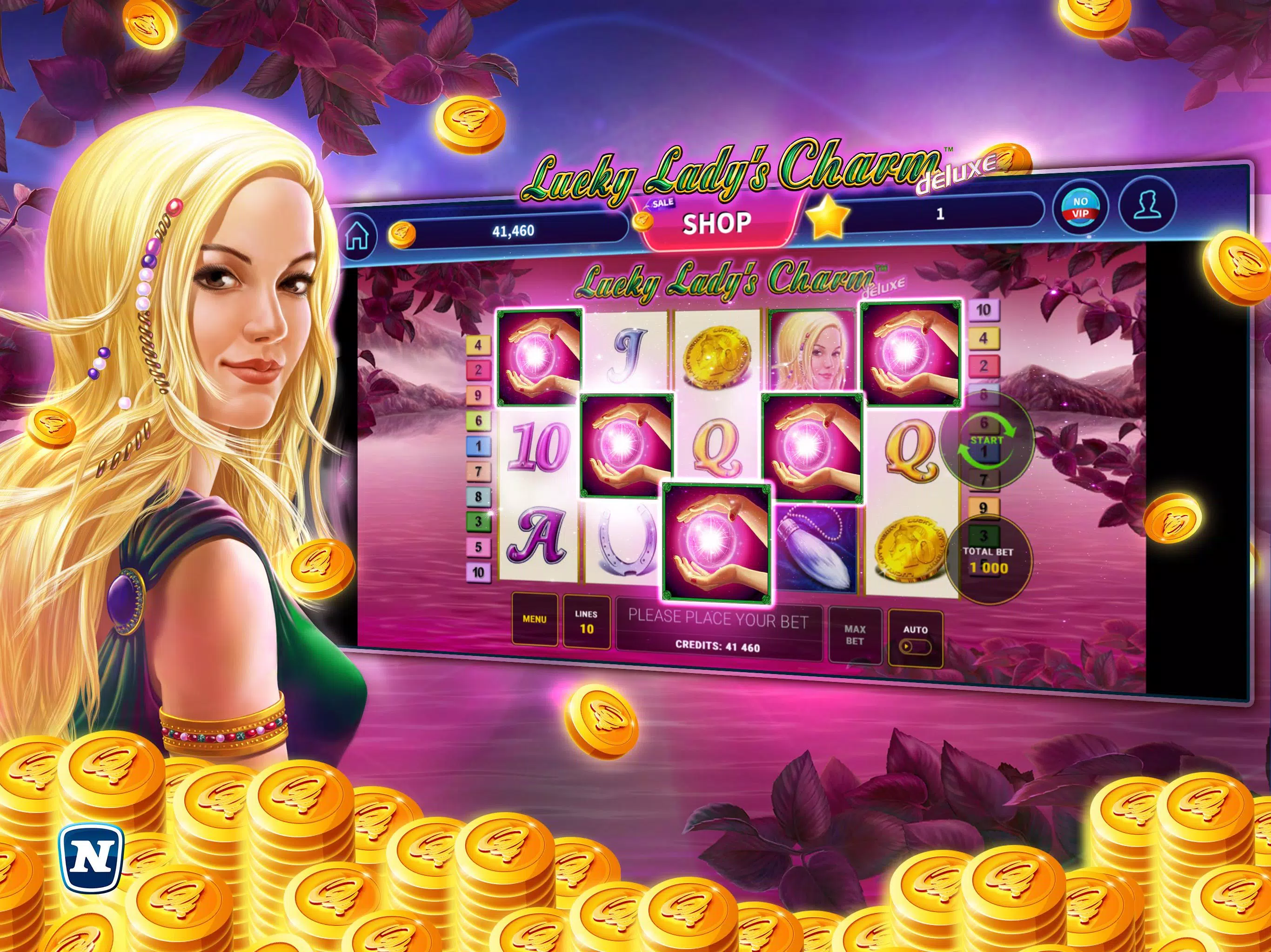 Lucky Lady's Charm Deluxe Slot スクリーンショット 3