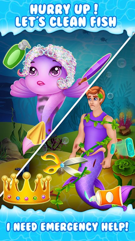 Newborn mermaid care game Ekran Görüntüsü 1