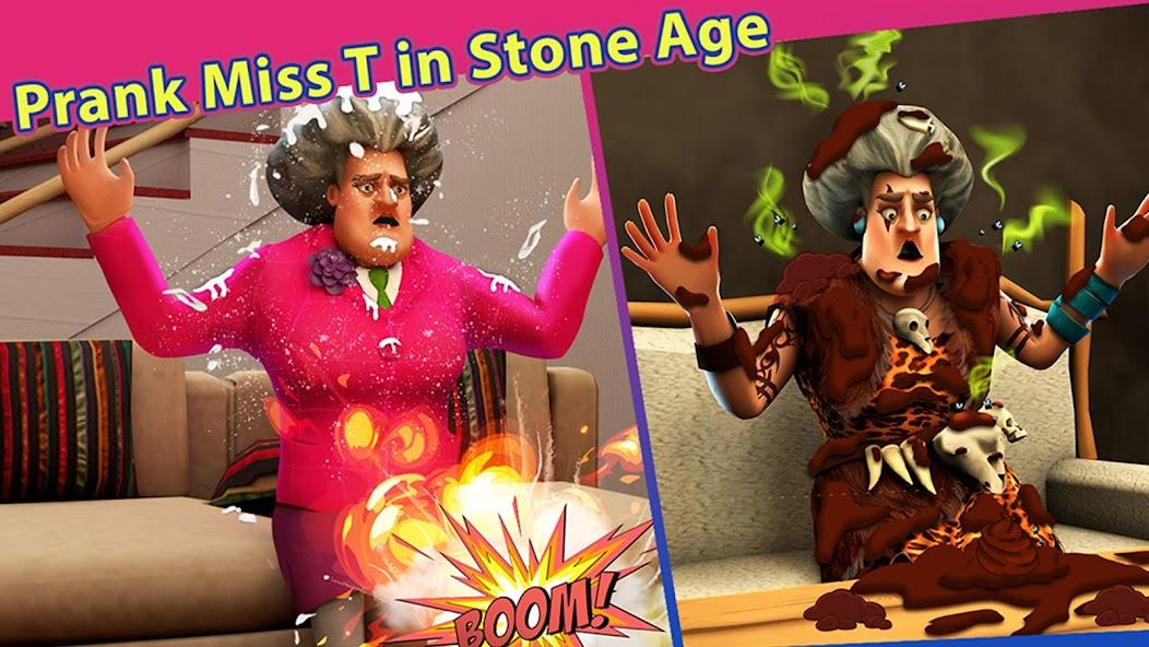 Scary Teacher Stone Age Mod Скриншот 0