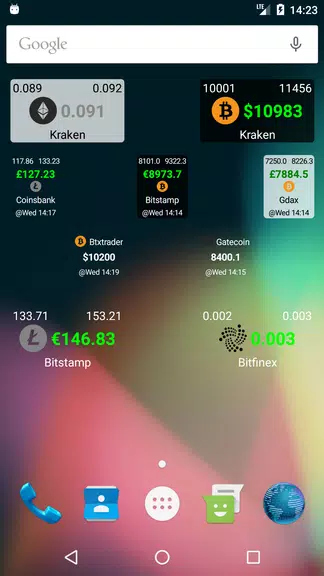 Bitcoin Ticker Widget Captura de pantalla 0