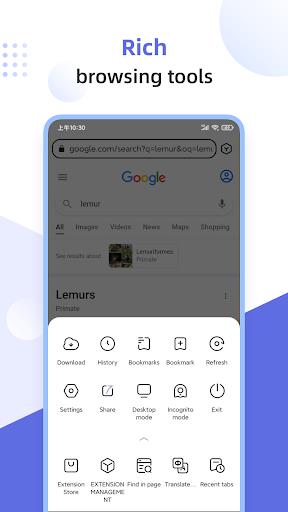 Lemur Browser - extensions Tangkapan skrin 3