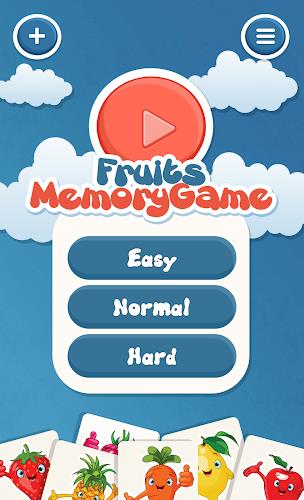 Fruits Memory Game for kids Tangkapan skrin 0