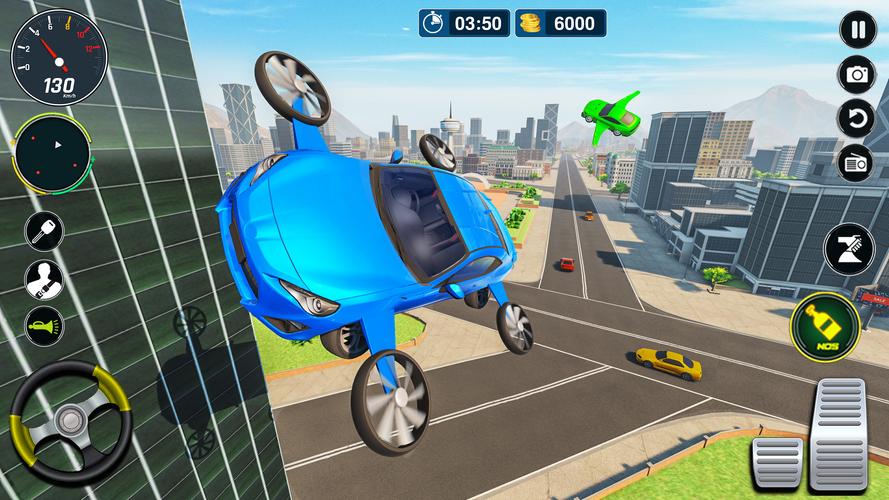 Flying Car Simulator: Car Game Ekran Görüntüsü 0