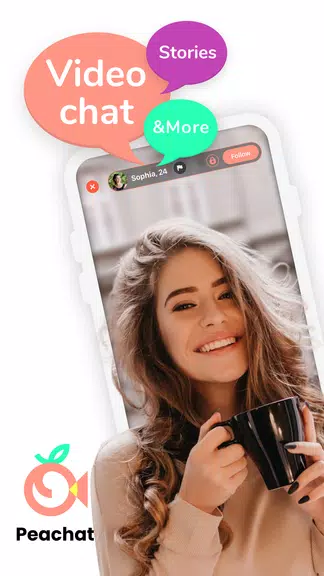 Peachat - Live Video Chat Ảnh chụp màn hình 0