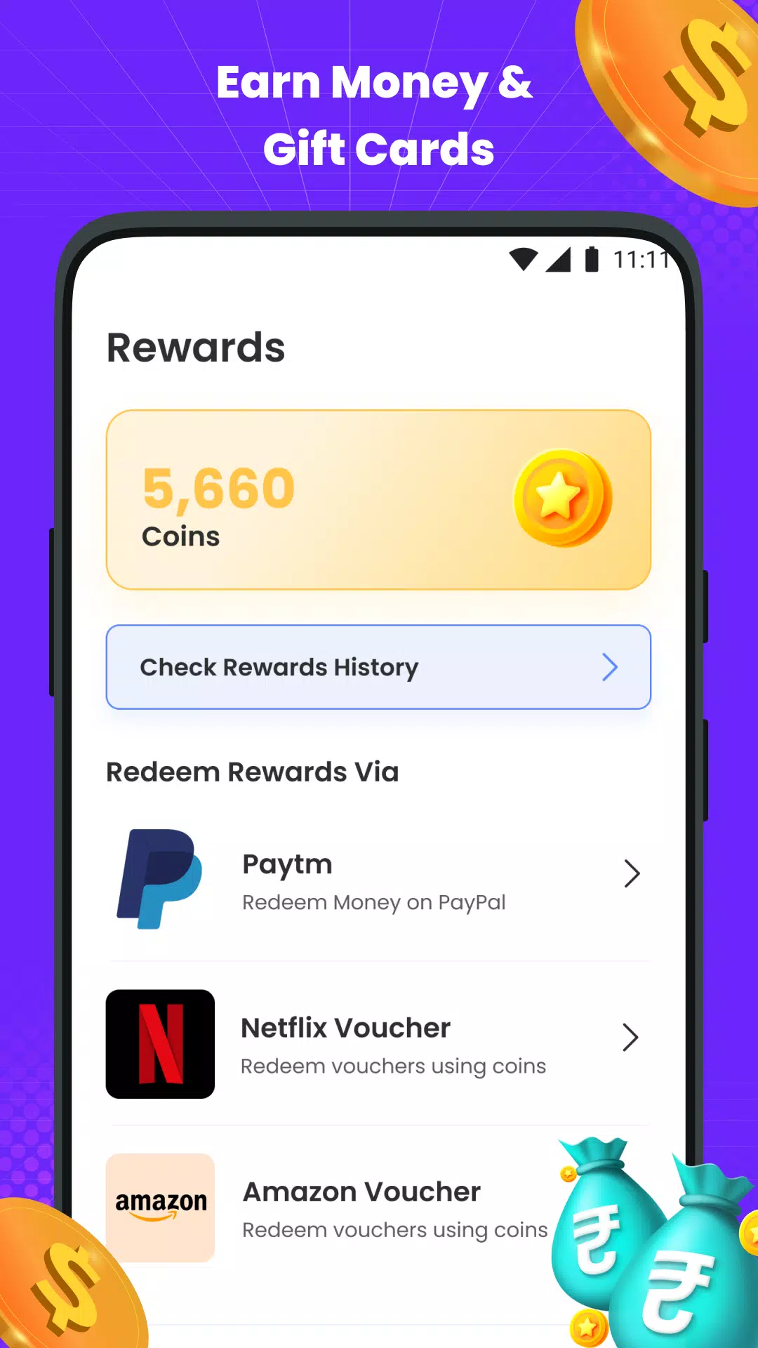 mGamer – Earn Money, Gift Card Screenshot 1