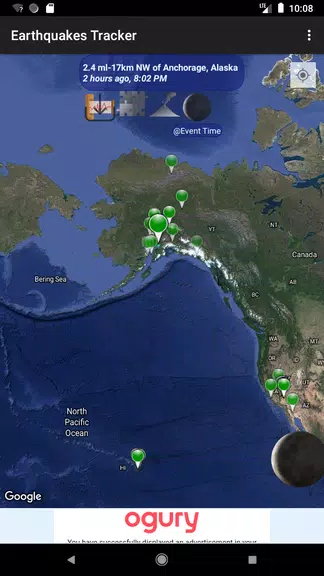 Earthquakes Tracker Captura de pantalla 1