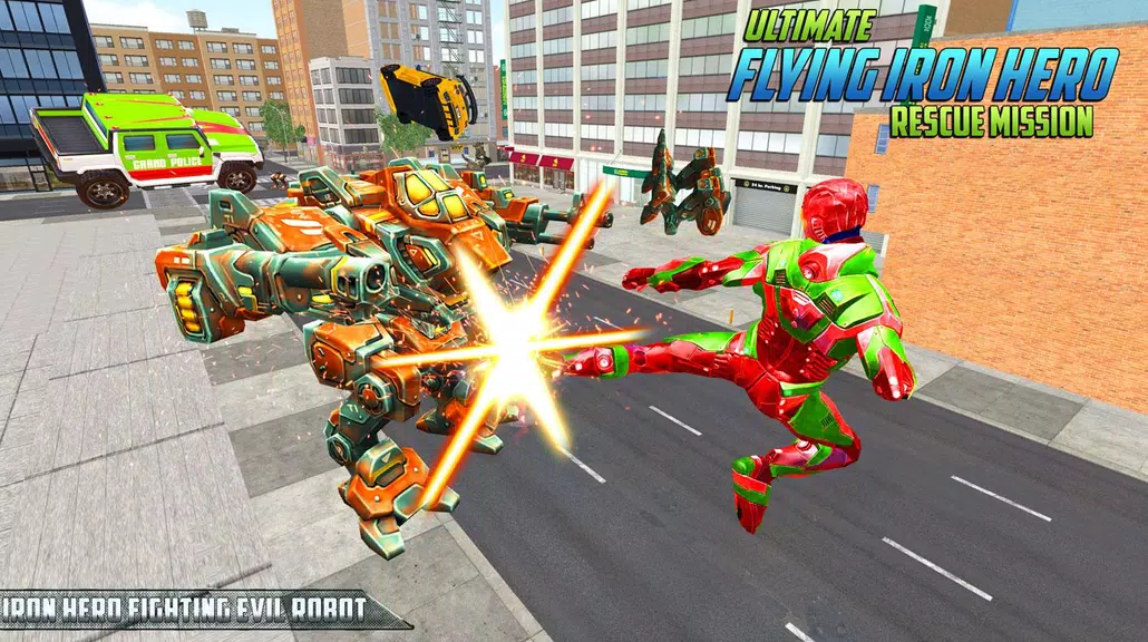 Ultimate KungFu Superhero Iron Fighting Free Game स्क्रीनशॉट 0