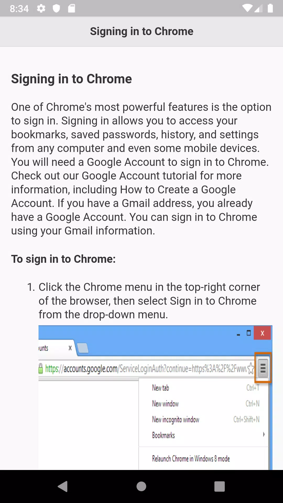Tutorials for Web Browser Captura de tela 2