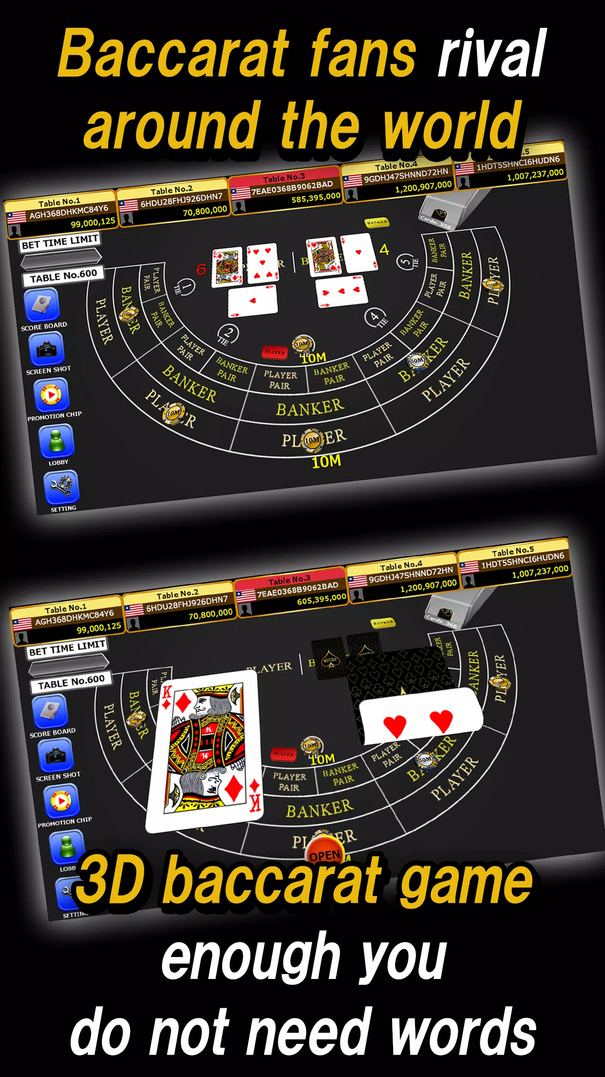 Schermata Global Gold Baccarat 1
