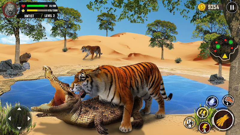 Tiger Simulator 3D Animal Game 螢幕截圖 1