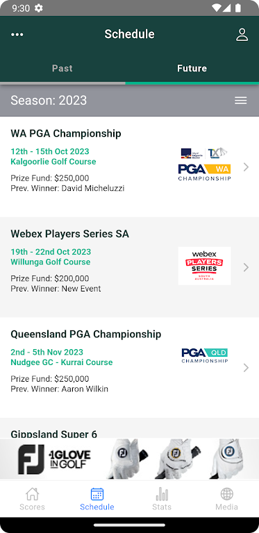 PGA Tour of Australasia ภาพหน้าจอ 1