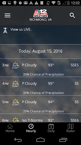 NBC12 First Alert Weather 스크린샷 1