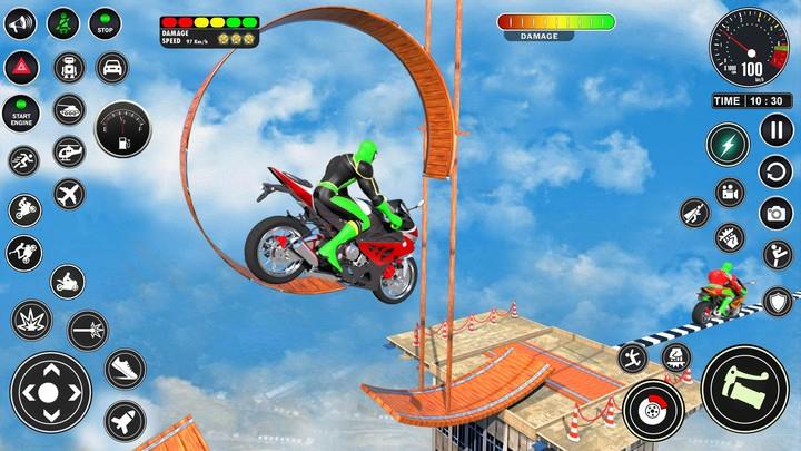 Superhero Bike Mega Ramp Games ภาพหน้าจอ 2