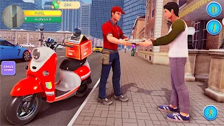 Food Delivery Boy Bike Game 3D स्क्रीनशॉट 0