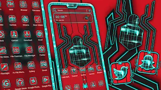 Tech Spider Launcher Theme Zrzut ekranu 0