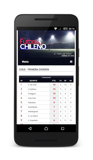 Live Chilean Soccer应用截图第1张