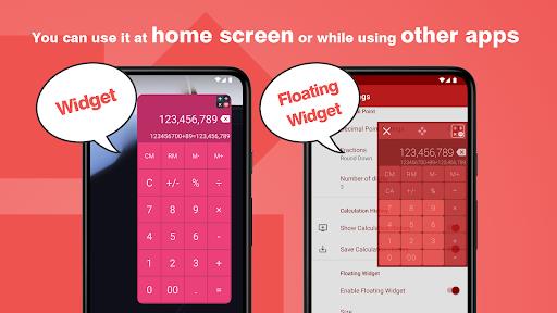 Calculator - Floating Widget Tangkapan skrin 0