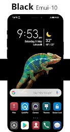 Black Emui Theme for Huawei स्क्रीनशॉट 1