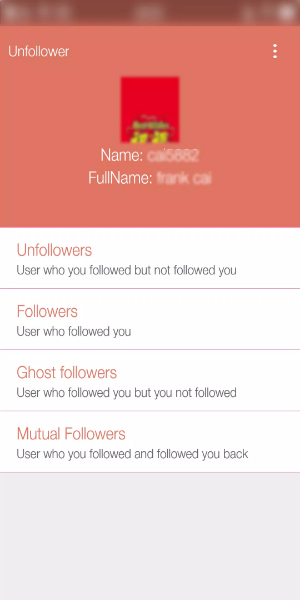 Unfollower Plus - Non followers & Following Ảnh chụp màn hình 2