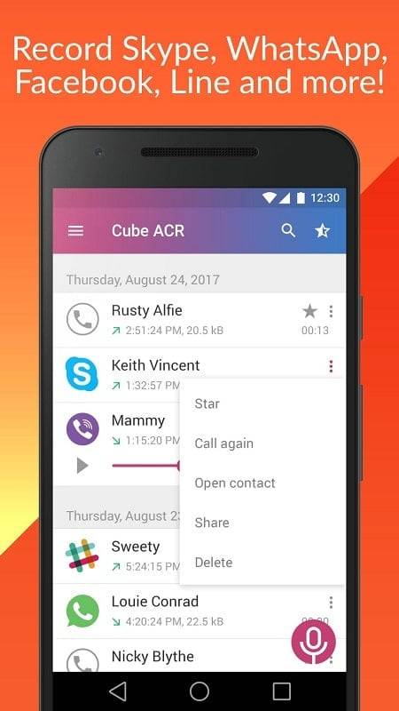 Call Recorder – Cube ACR Ekran Görüntüsü 1