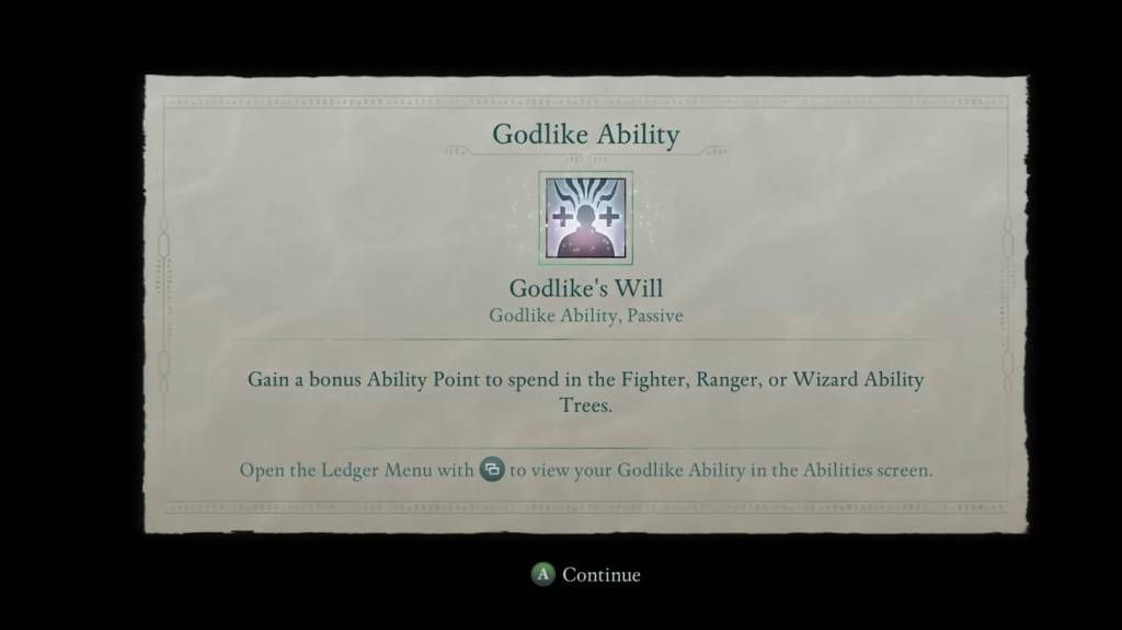 Avowed: Godlike's Will Ability Description