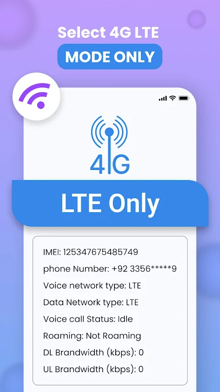 4G Lte Only: Speed test Capture d'écran 1