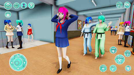 Anime Girl High School Life 3D ဖန်သားပြင်ဓာတ်ပုံ 0