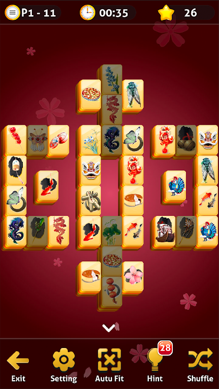 Mahjong Solitaire - Oriental Journey 螢幕截圖 1