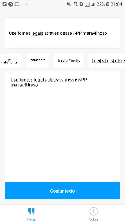 InstaFonts Captura de pantalla 3