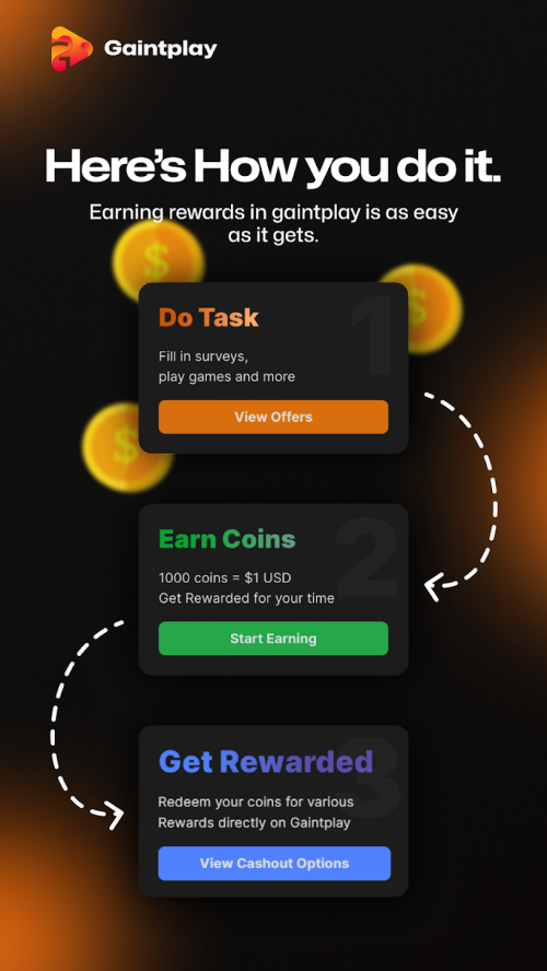 Gaintplay - Make Money Now应用截图第0张