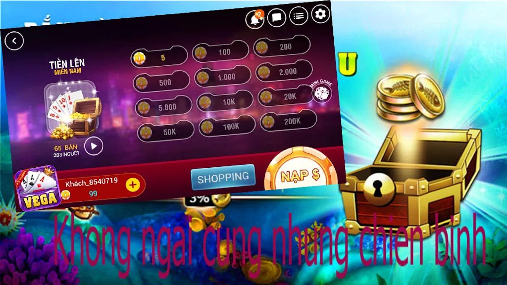 VEGA - Game danh bai doi thuong Ekran Görüntüsü 0