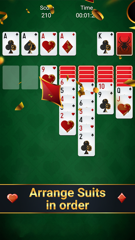 Free spider solitaire - classic solitaire Скриншот 2