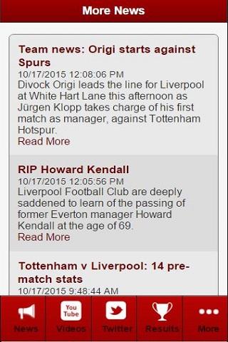 Schermata Liverpool Football News 1