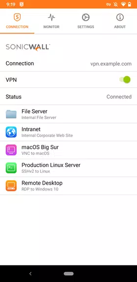 SonicWall Mobile Connect 螢幕截圖 1